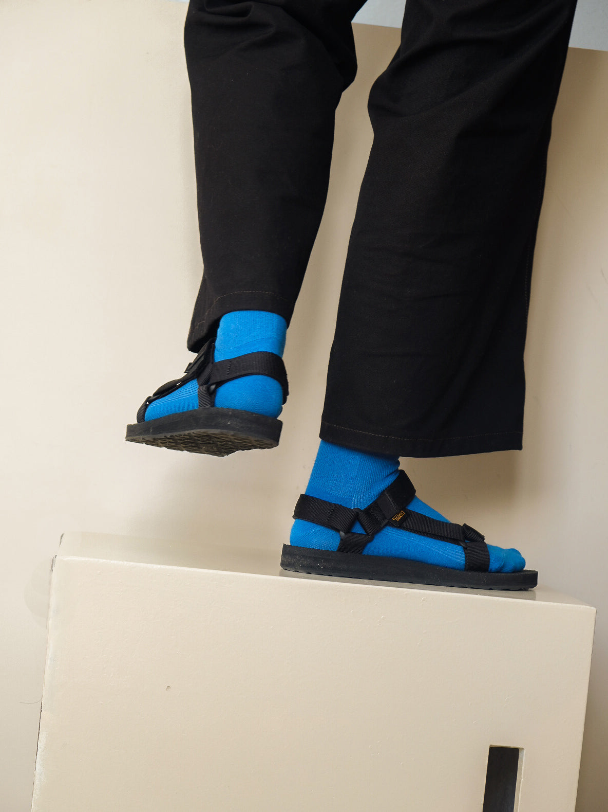 Fine ribbed socks - Classic Blue
