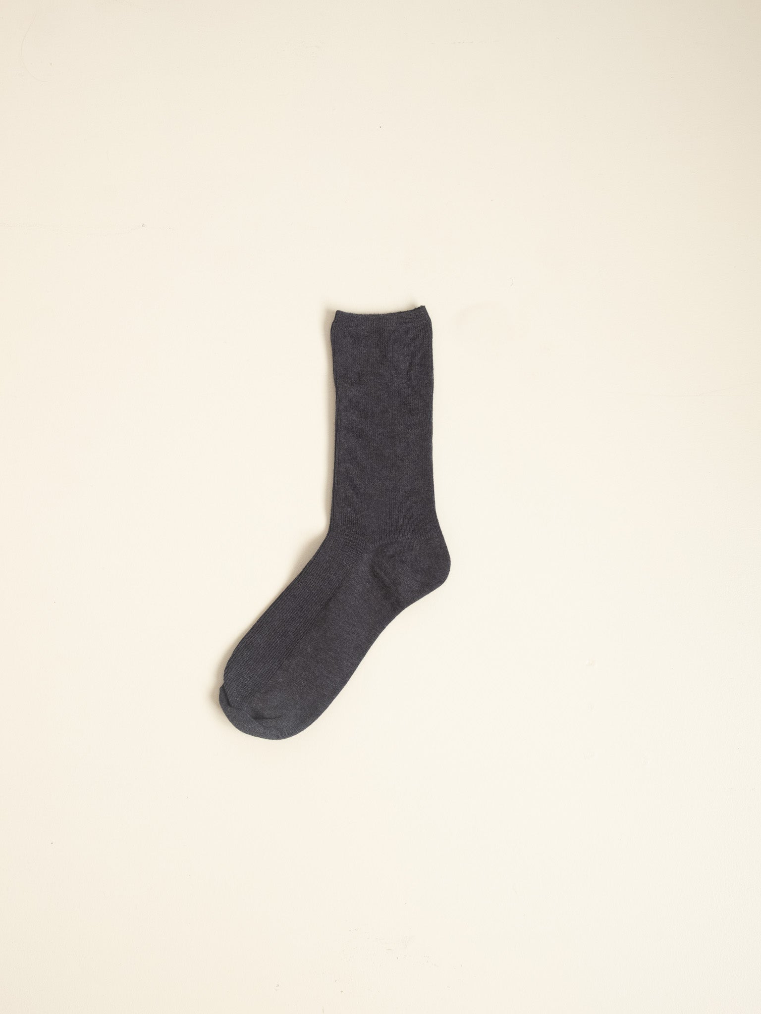 Fine ribbed socks - Charcoal