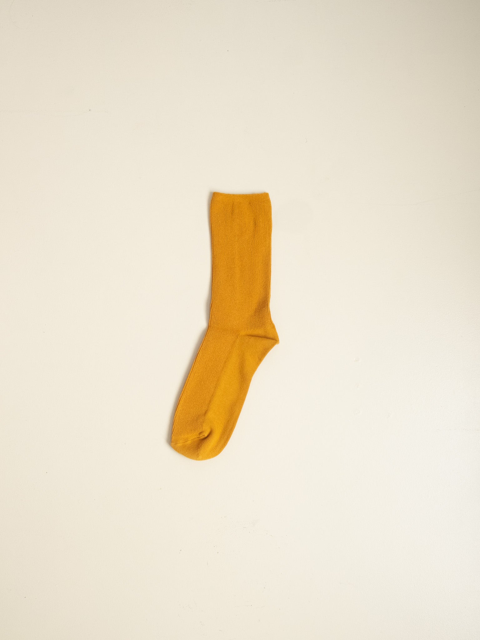 Fine ribbed socks - Mustard