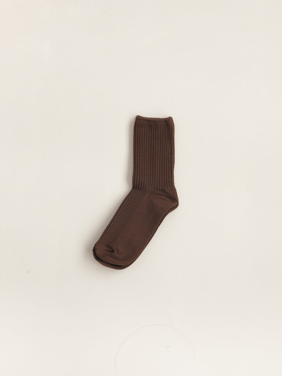 Unisex nutral colour cotton 2x2 ribbed socks