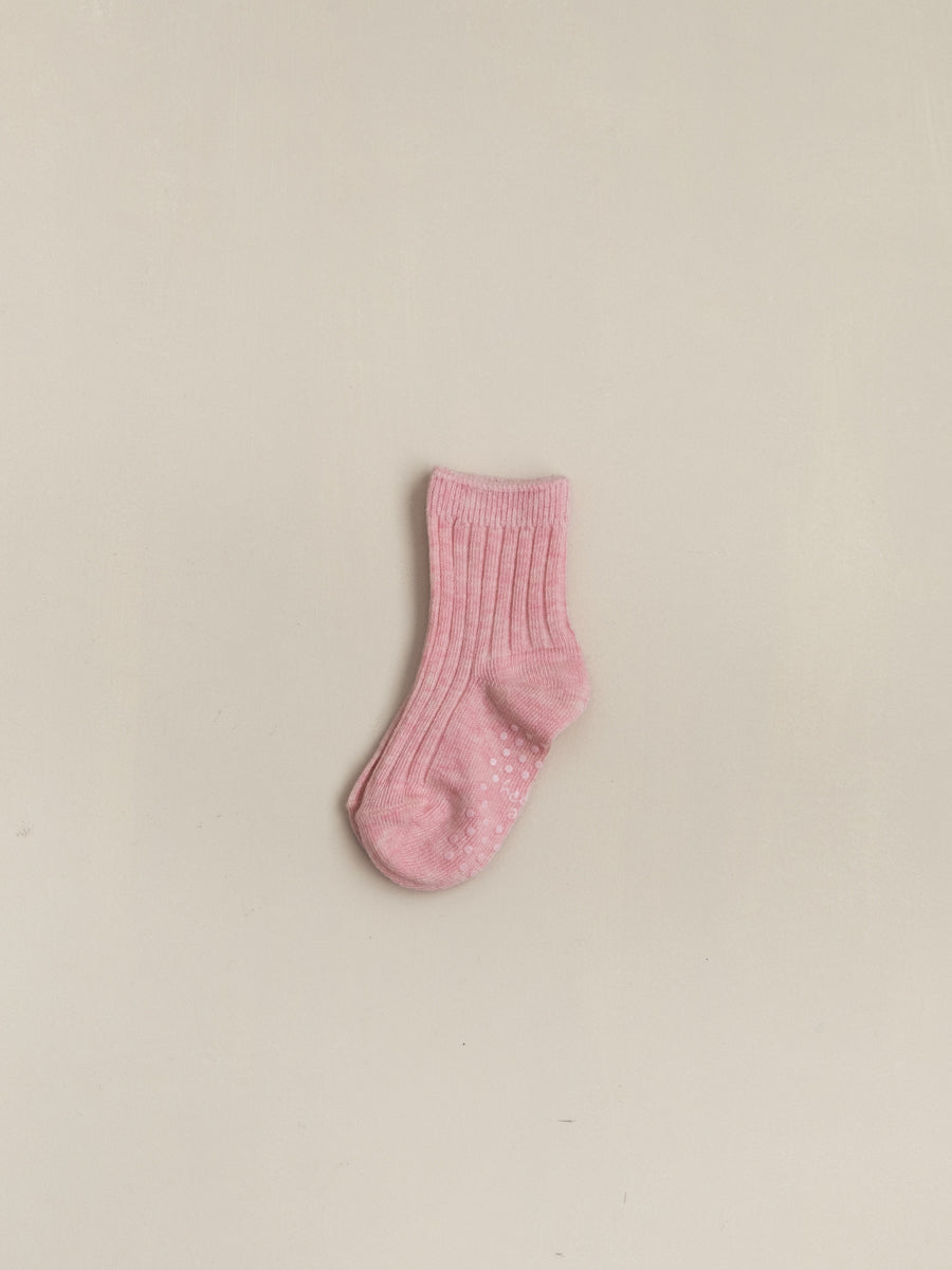 Non-slip cotton ribbed baby socks