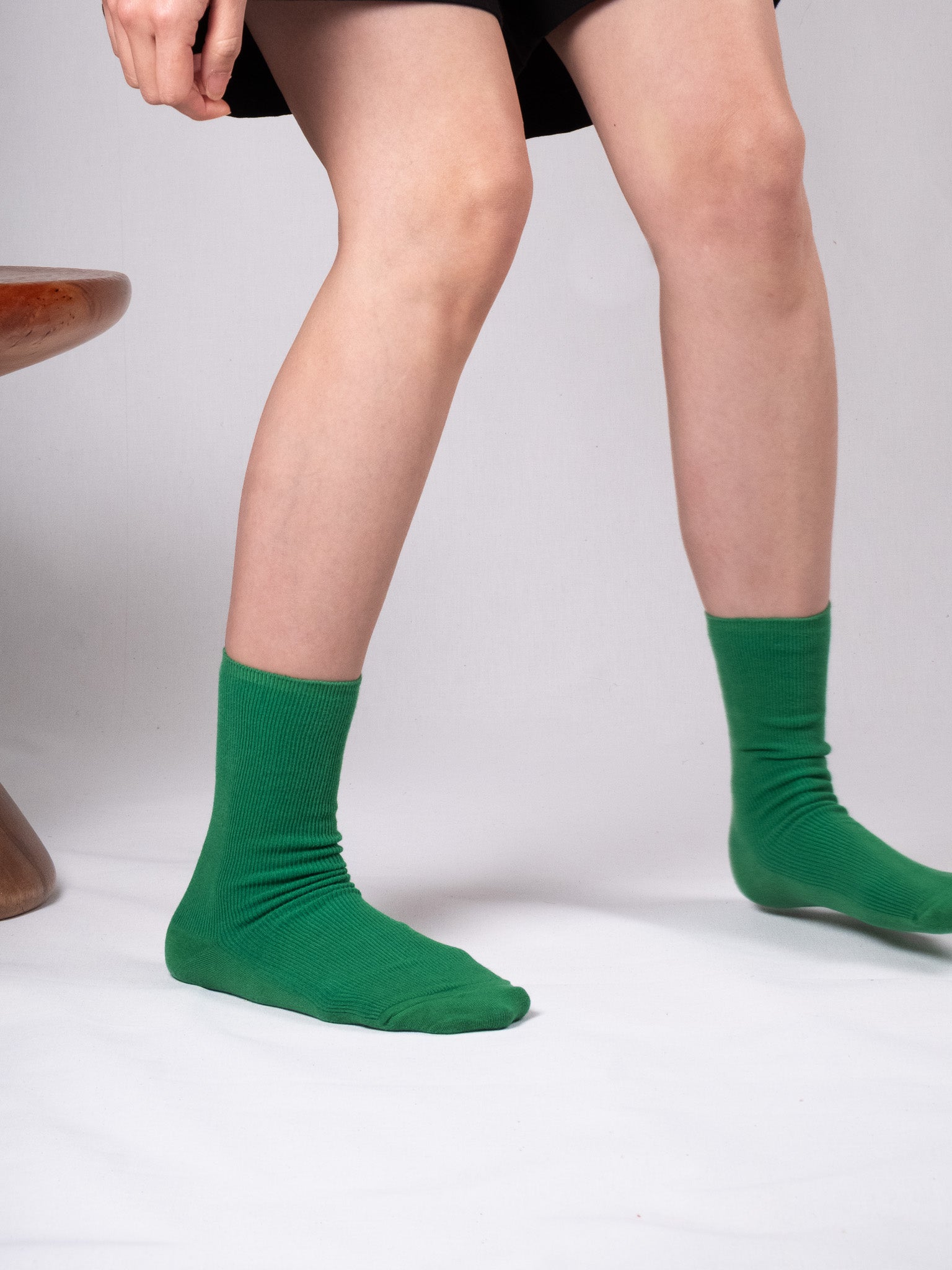 Fine ribbed socks - Emerald