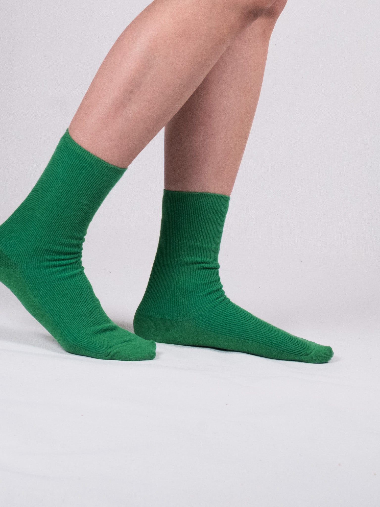 Fine ribbed socks - Emerald