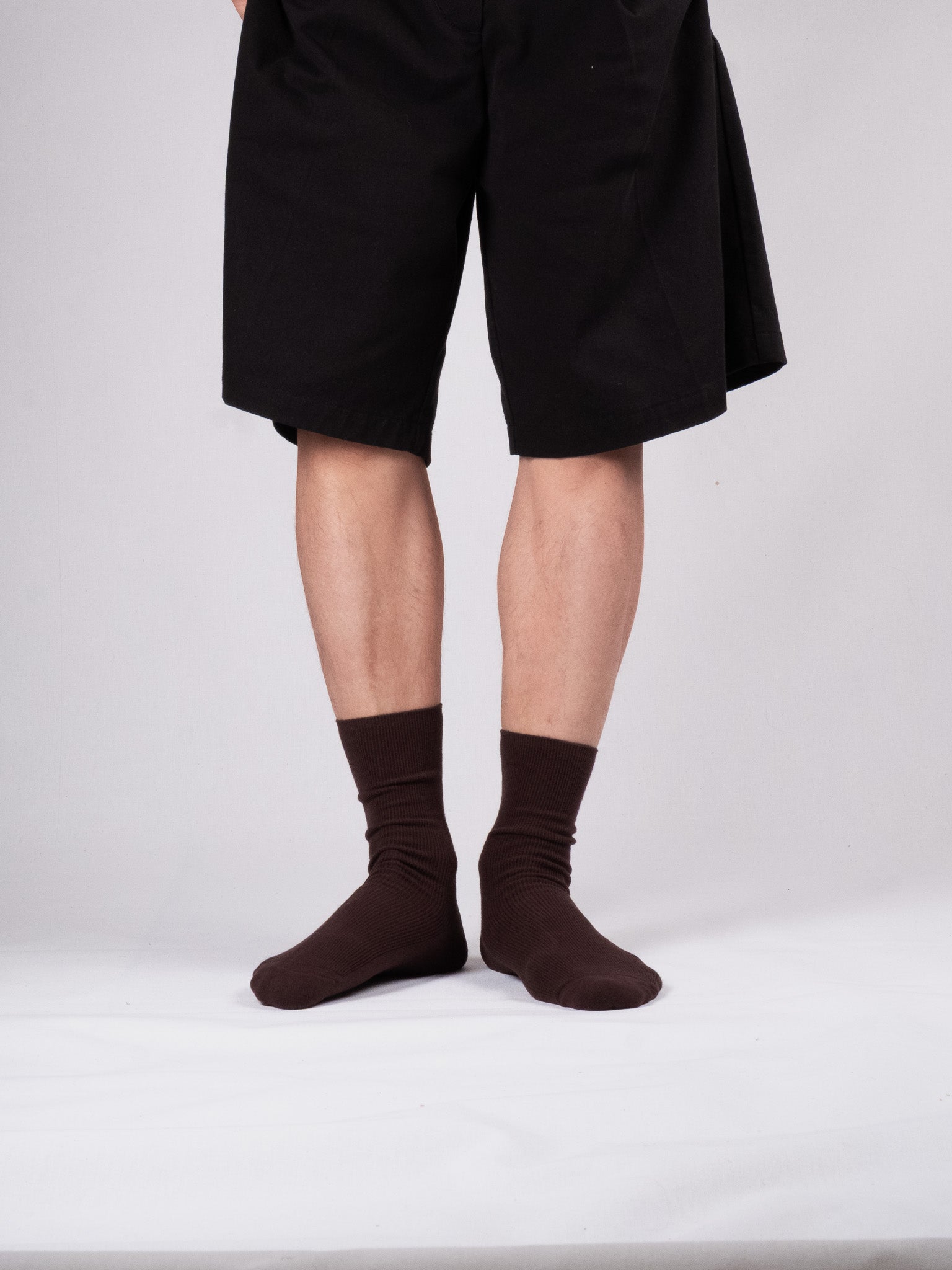 Fine ribbed socks - Dark Chocolate