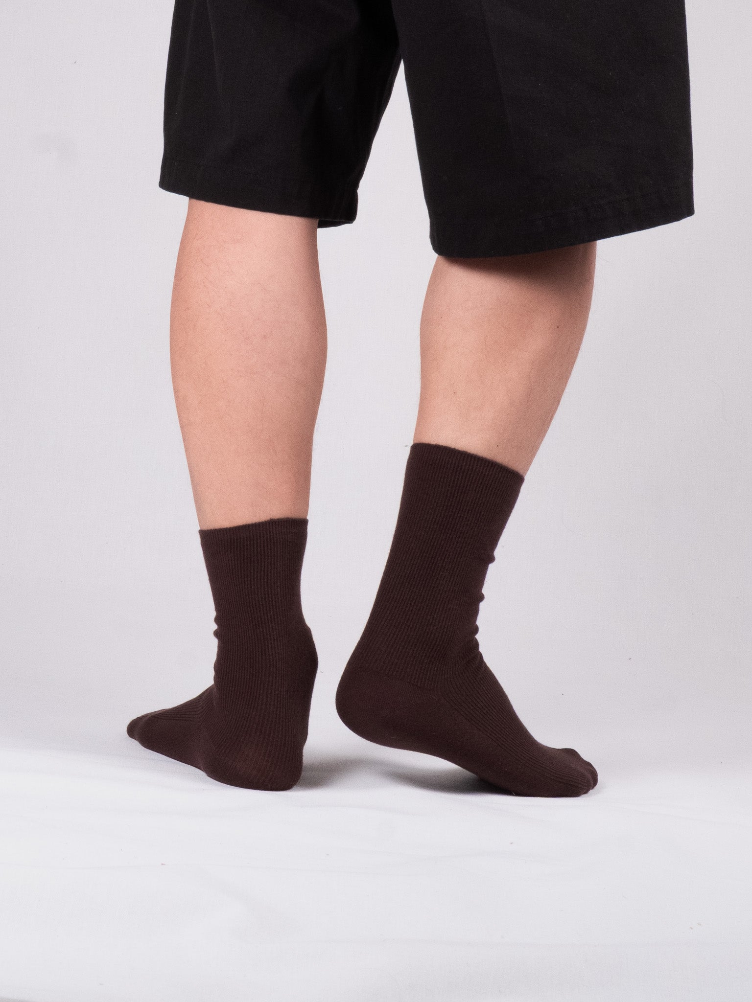 Fine ribbed socks - Dark Chocolate