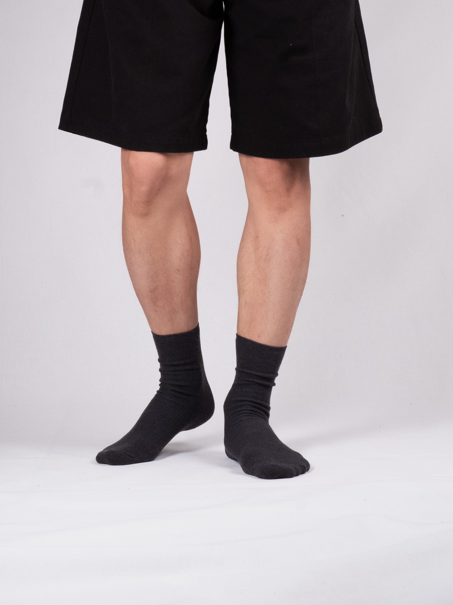 Fine ribbed socks - Charcoal