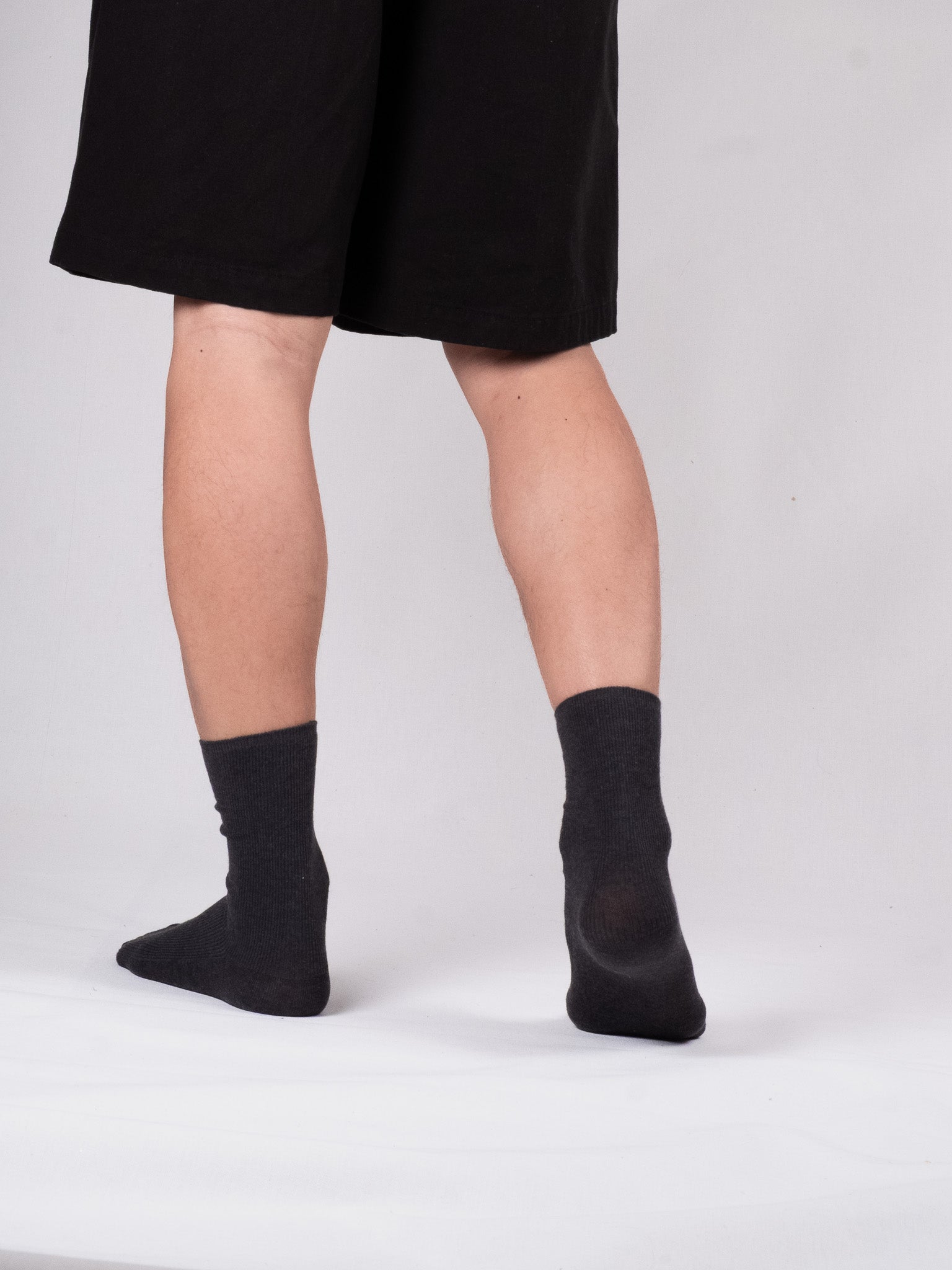 Fine ribbed socks - Charcoal