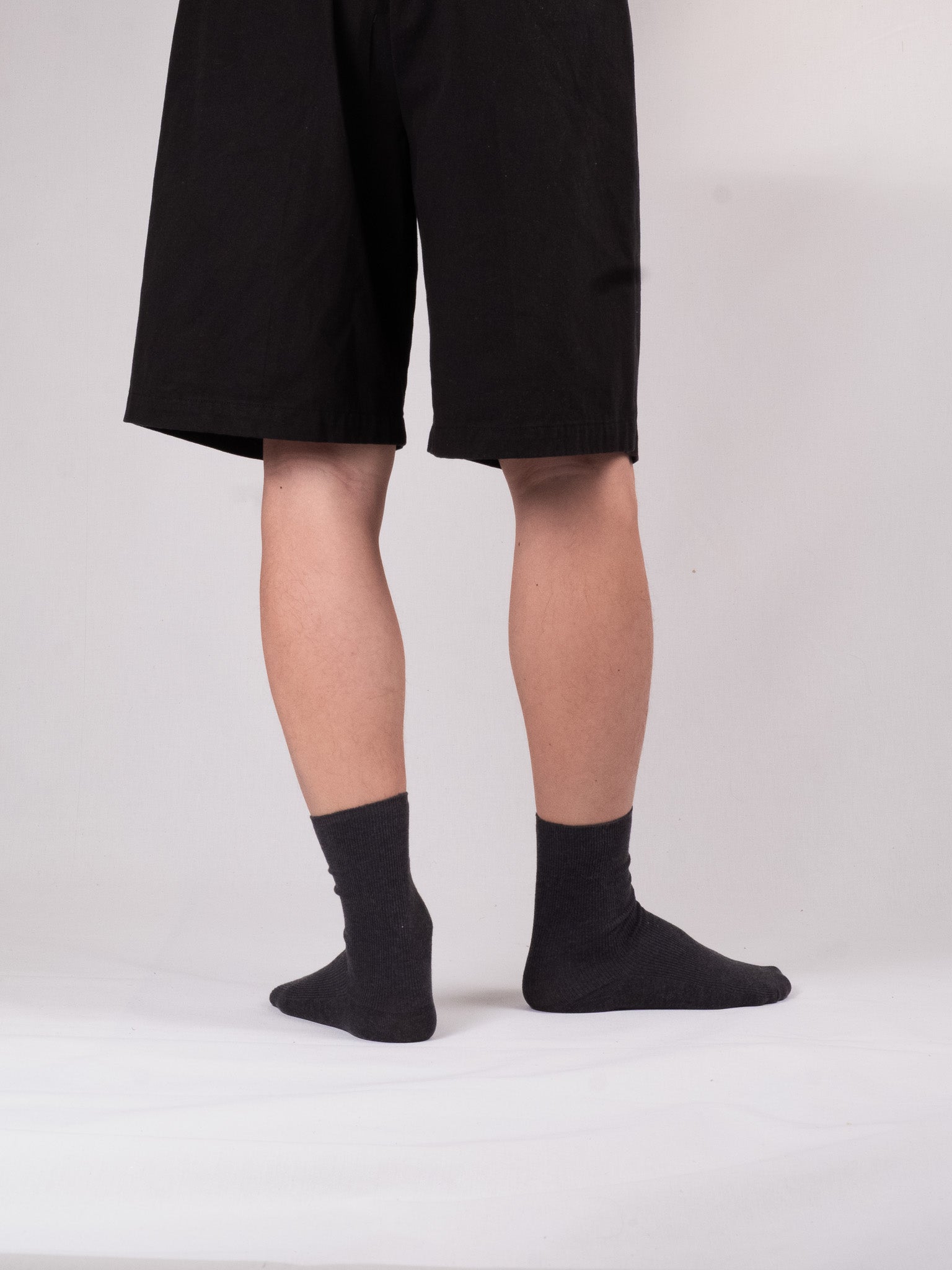 Fine ribbed socks - Charcoal