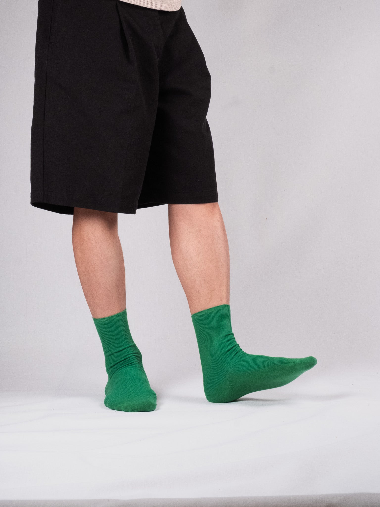 Fine ribbed socks - Emerald