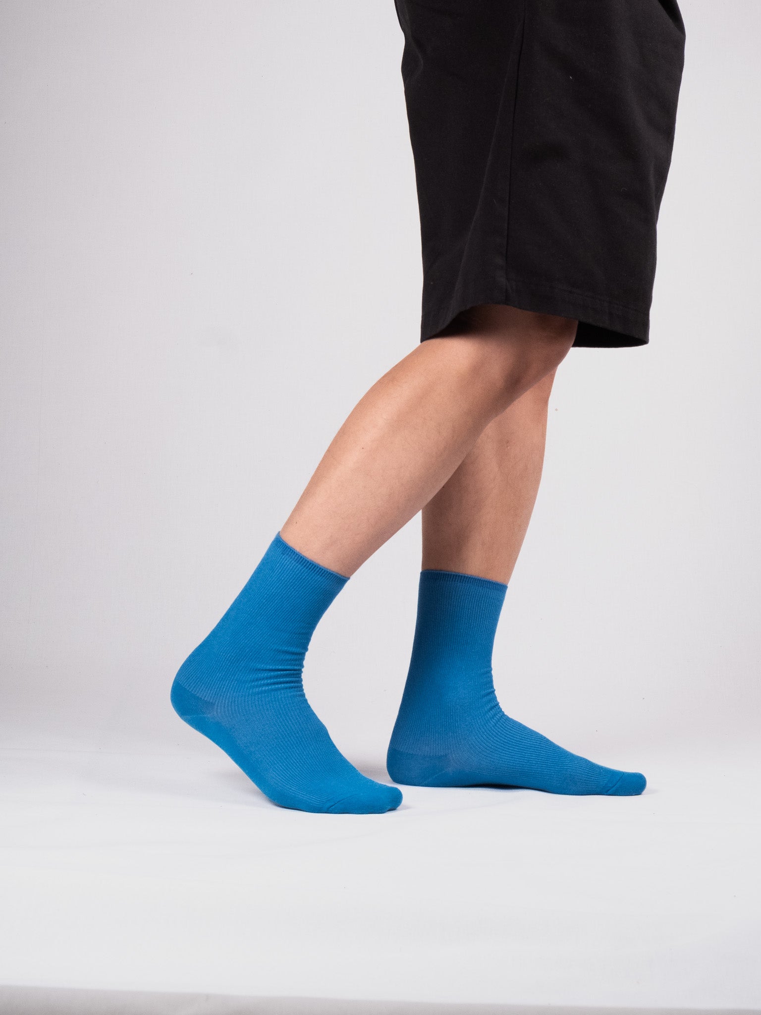 Fine ribbed socks - Classic Blue