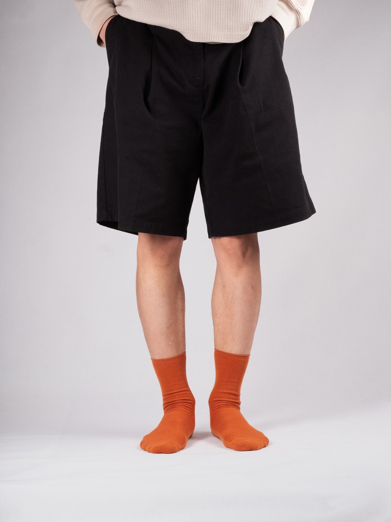 Fine ribbed socks - Persimmon