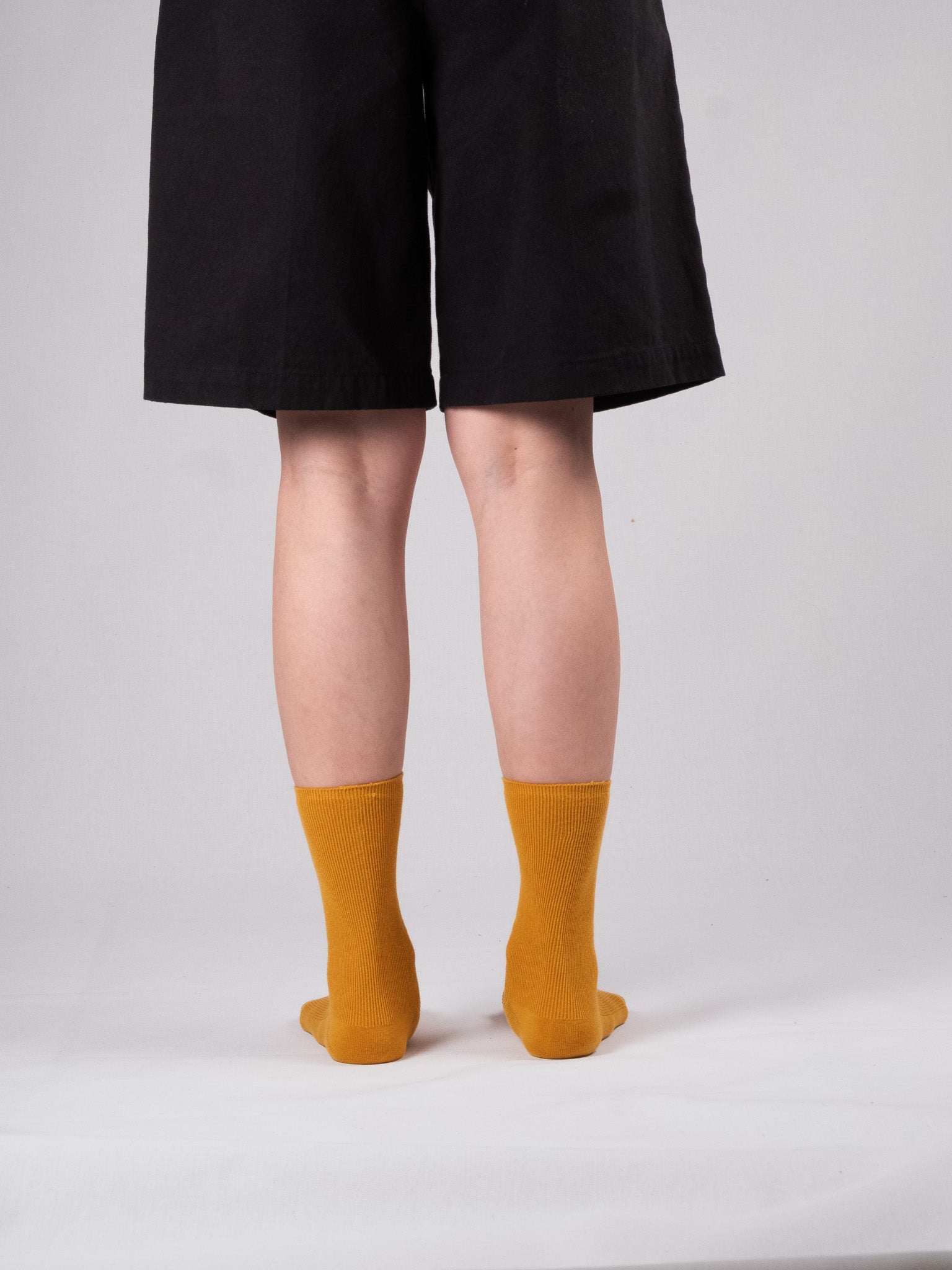 Fine ribbed socks - Mustard