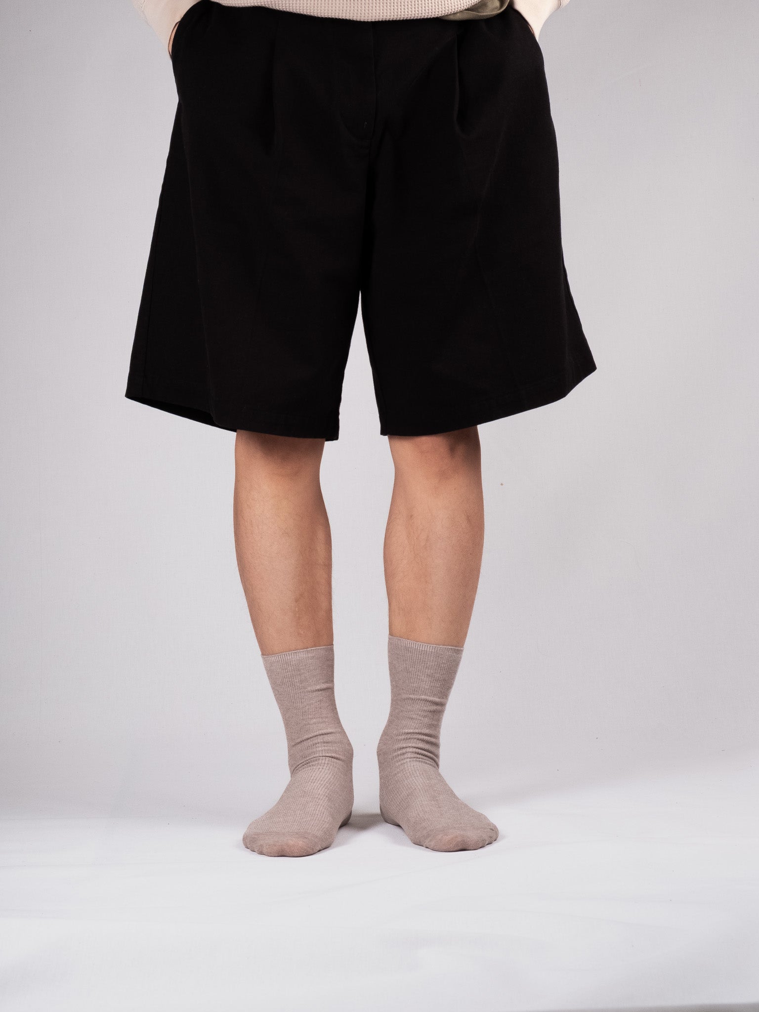 Fine ribbed socks - Cocoa beige