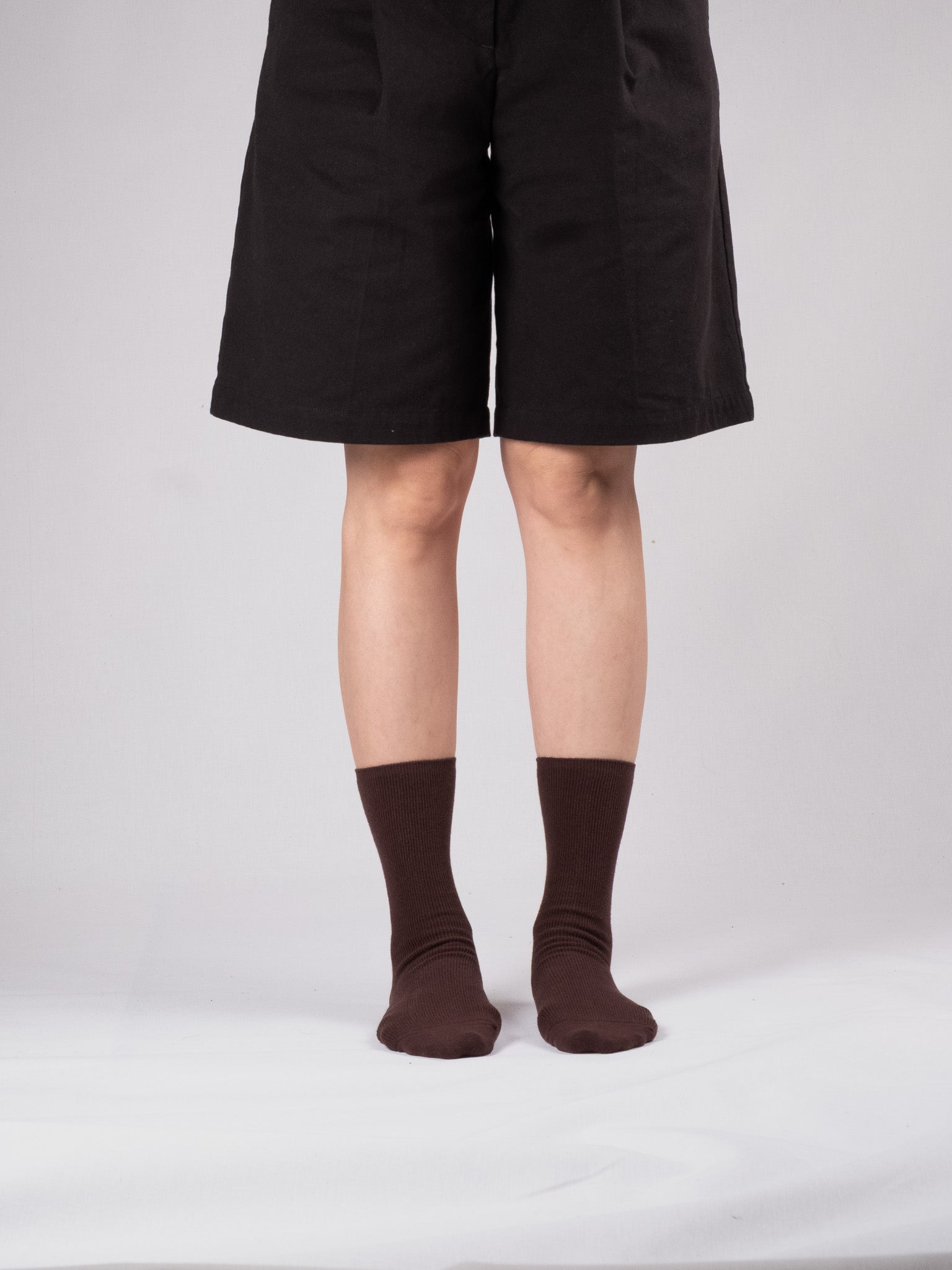 Fine ribbed socks - Dark Chocolate