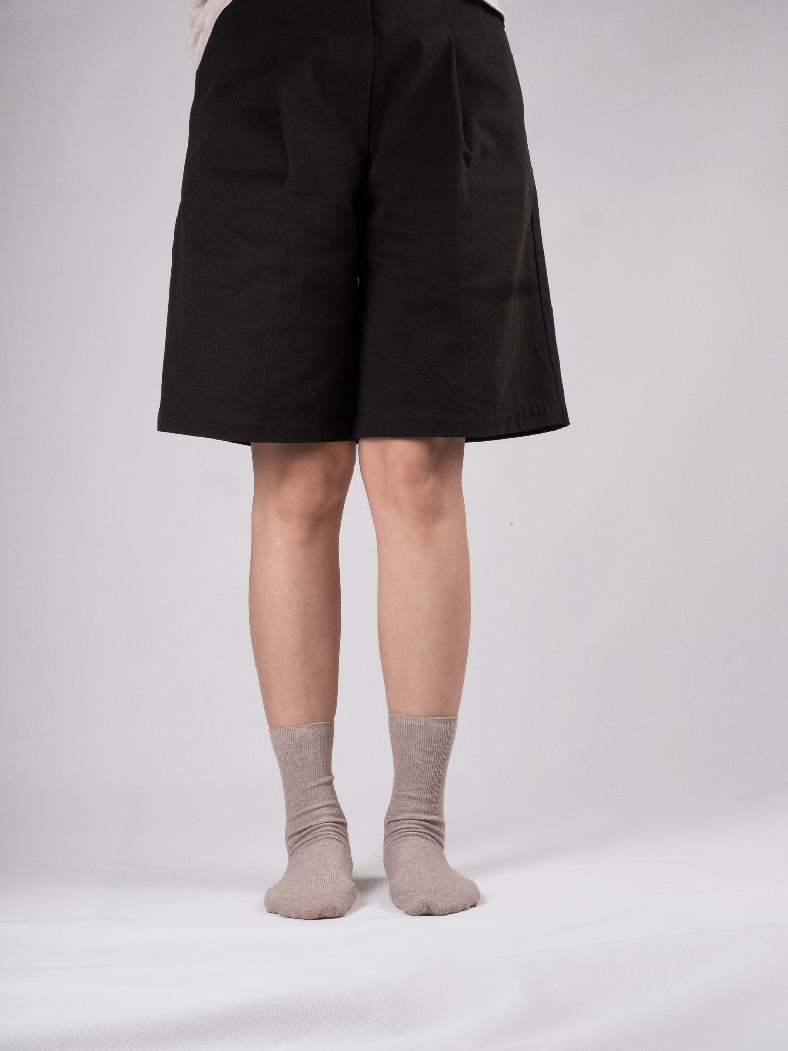 Fine ribbed socks - Cocoa beige