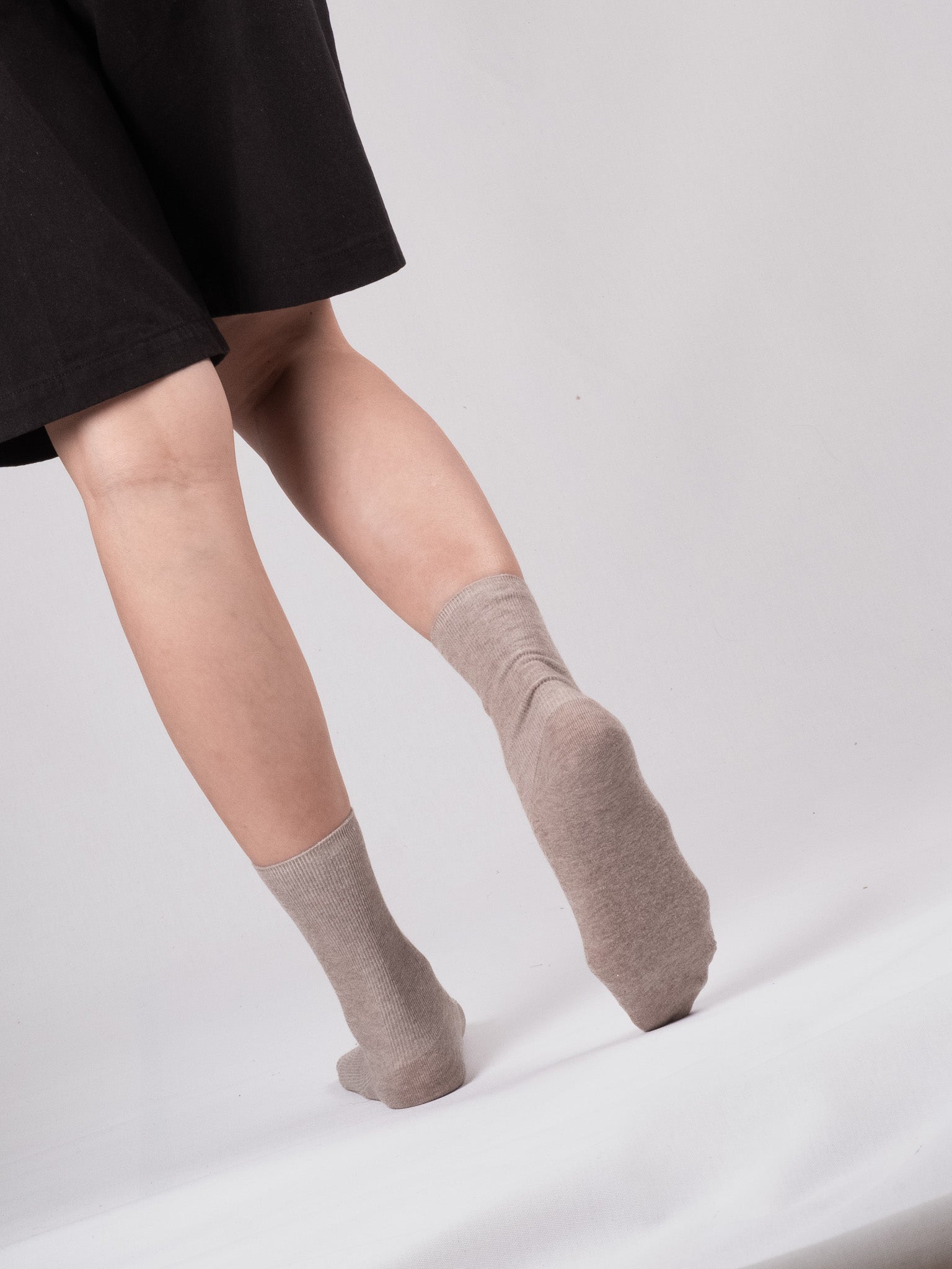 Fine ribbed socks - Cocoa beige