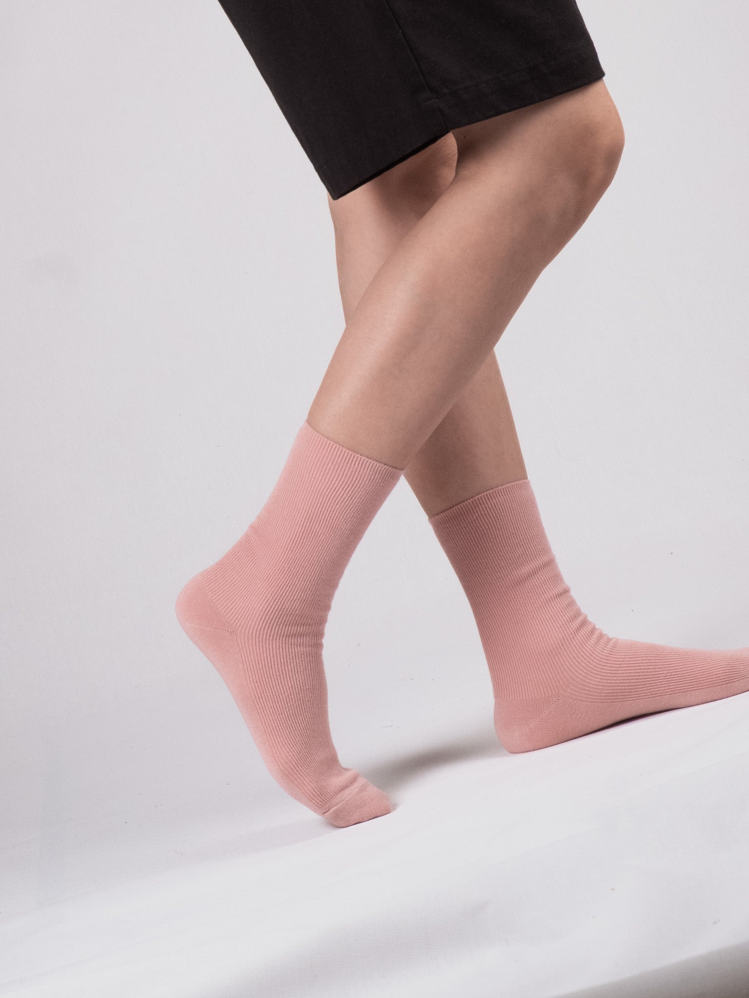 Fine ribbed socks - Blush