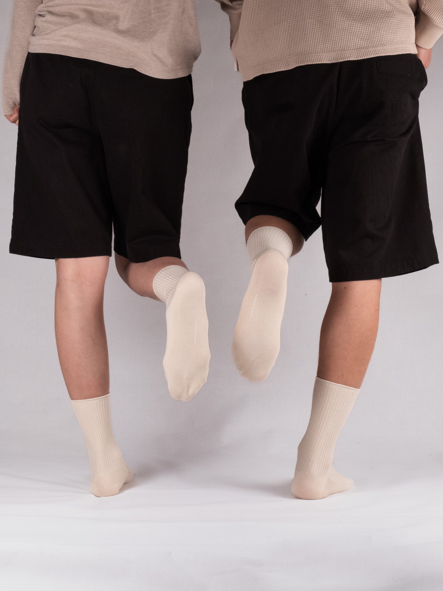 Cotton Ribbed Socks - Cream