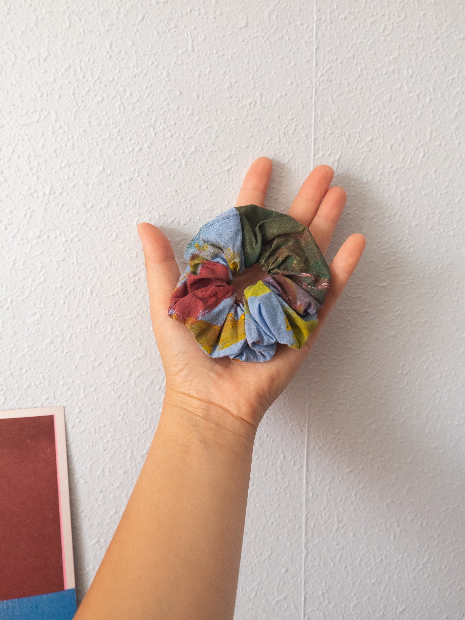 Hand Painted Cottom Scrunchie