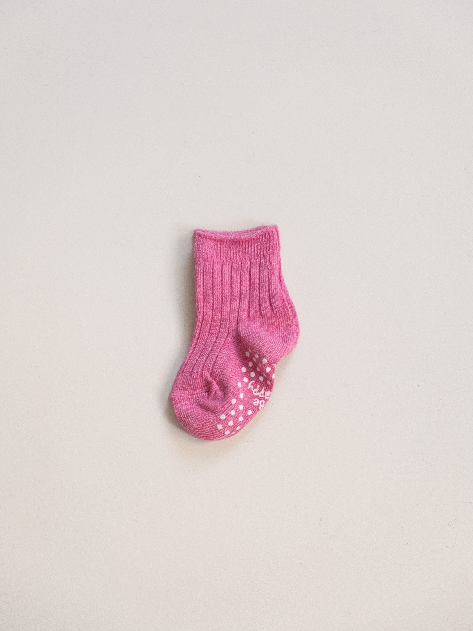 Non-slip cotton ribbed baby socks