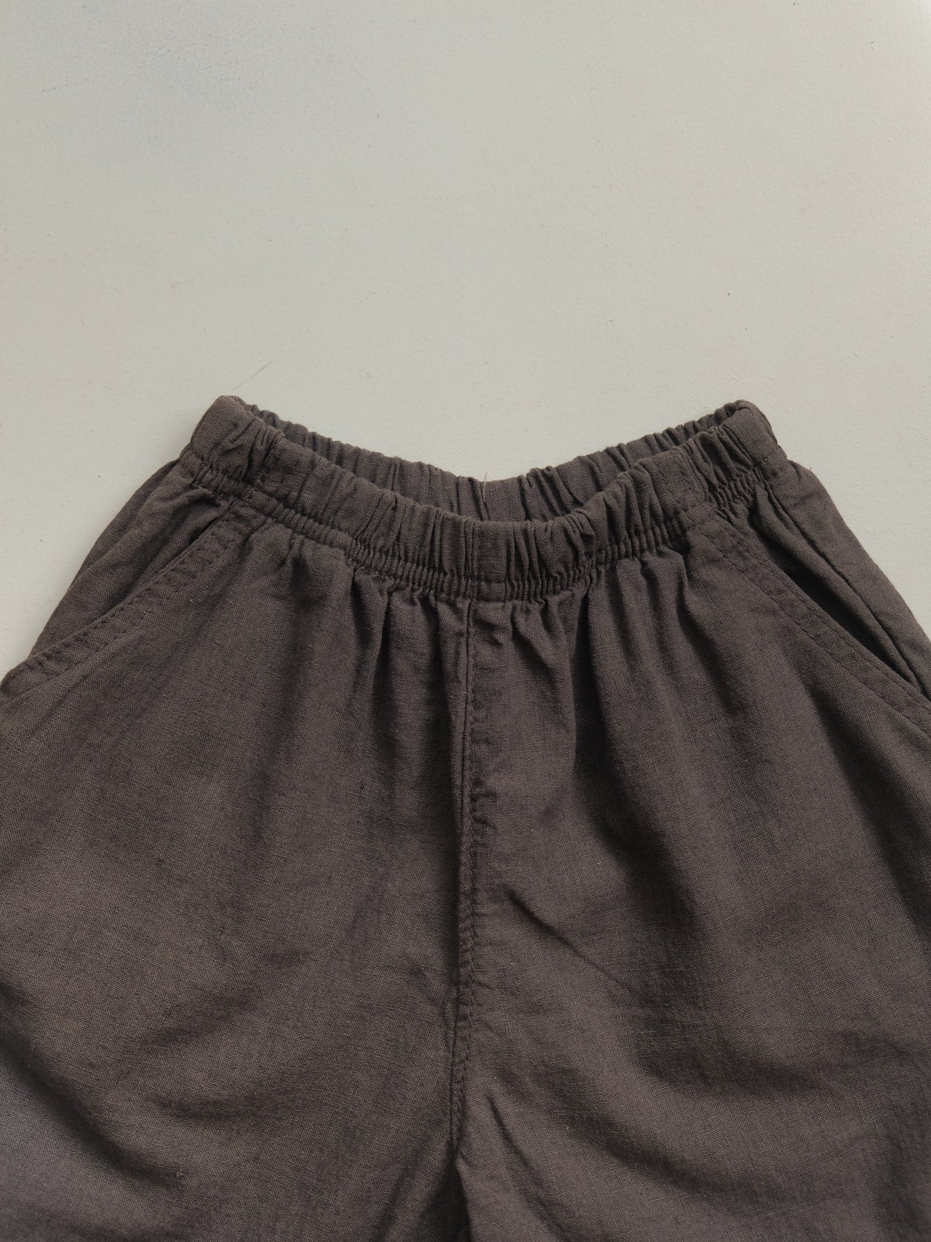 Linen short- Deep purple