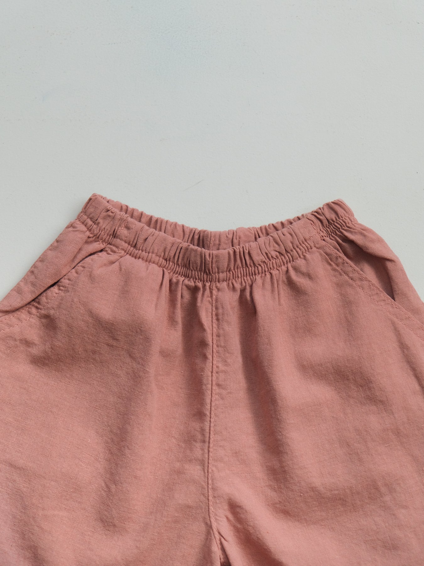 Linen short- Indian Pink