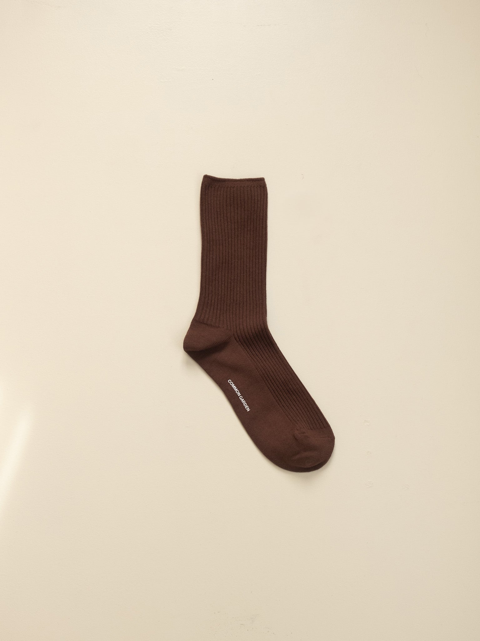 Cotton Ribbed Socks - Cacao