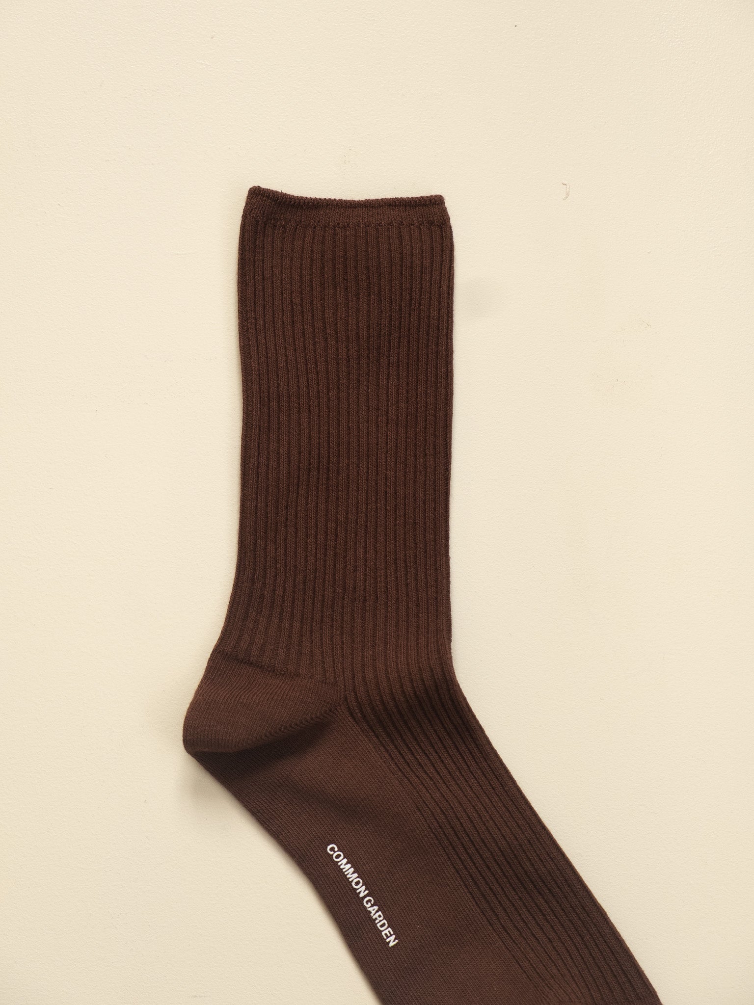 Cotton Ribbed Socks - Cacao