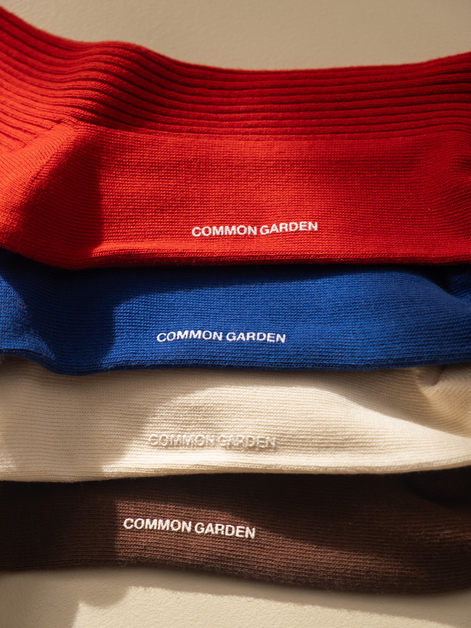 Cotton Ribbed Socks - Cream