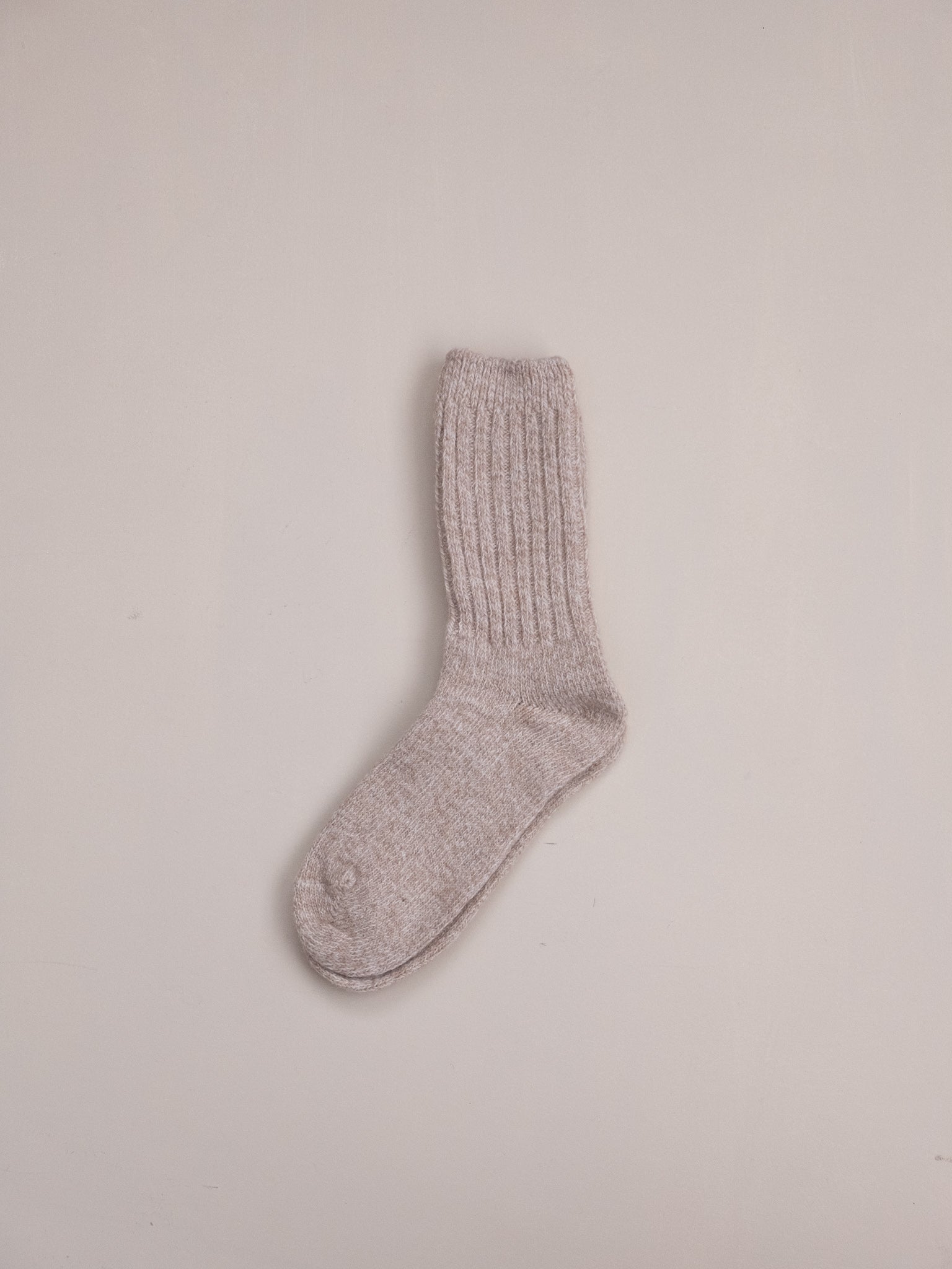 Ribbed Wool Socks - Oatmeal