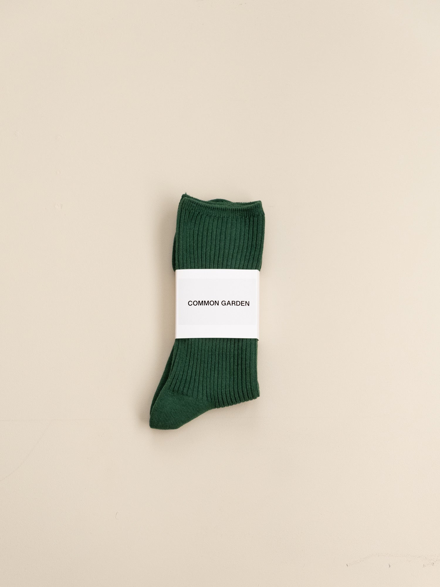 Cotton Ribbed Socks - Forest